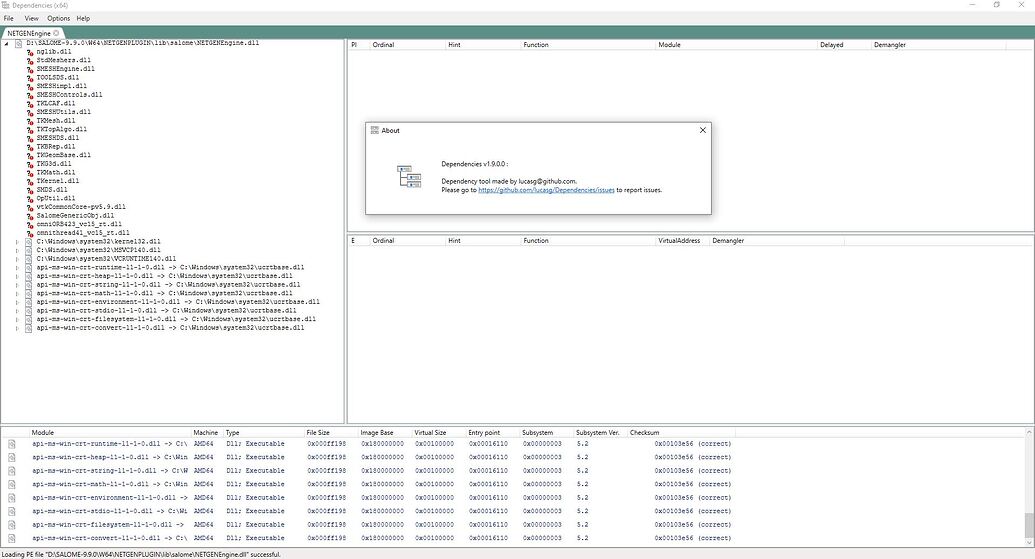 Error loading plugin NETGENEngine.dll - Use of the platform - SALOME ...