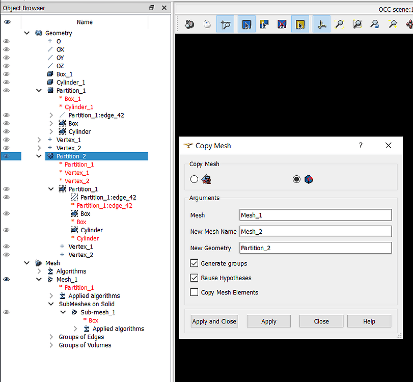 Partition an already existing geometry while retaining groups - Use of ...